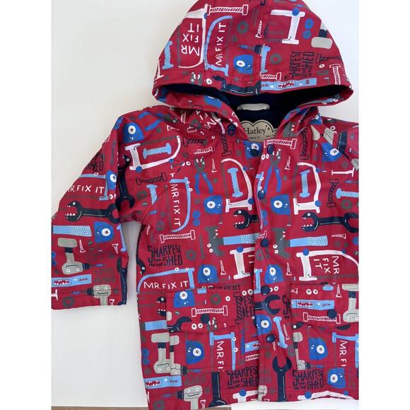 Hatley Mr. Fix It Tools Rain Jacket - Picture 2 of 11